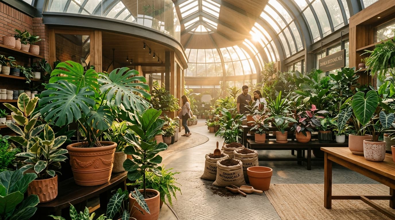 Dhaka's Curated Indoor Foliage, Artisanal Tubs & Living Media